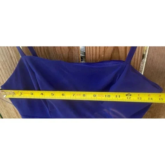 Jessica Howard Royal Blue Tiered Cocktail Dress Size 10 w/ Brooch Embellishment - Picture 4 of 8